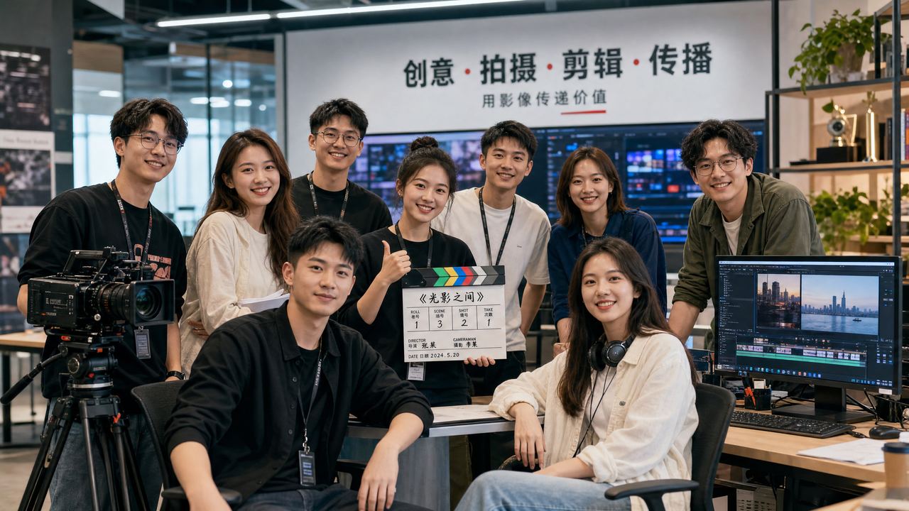 溏心vlog影视传媒团队合影